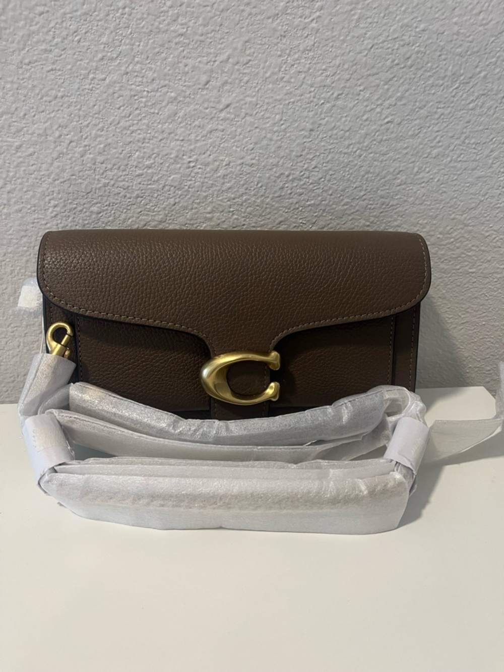 NWT COACH Tabby Shoulder Bag 20 In Pebble Leather Dark Stone